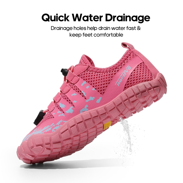 Boys & Girls Lace Up Water Shoes - PINK-BLUE - 2